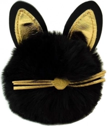 Brelok z pomponem kotek