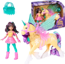 Unicorn Academy magiczne skrzydła – lalka Ava i jednorożec Leaf z akcesoriami