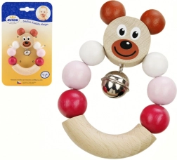 Detoa grzechotka miś różowa