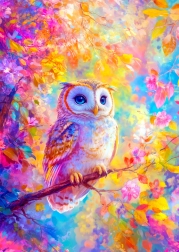 Puzzle Enjoy Pastelowa sowa 1000 elementów