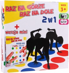 Gra ruchowa 2w1 dla dzieci – duża mata z kolorowymi polami + koło ruletki + mini wersja na palce