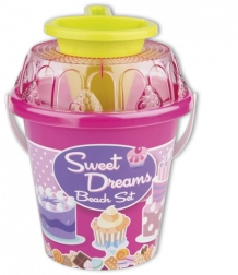 Androni zestaw do piasku ze średnim lejkiem – Różowa