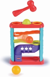 Tor wyścigowy z kulkami do wbijania z młotkiem