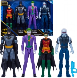 Batman DC zestaw 4 figurek akcji: Batman, Robin, Joker i Mr. Freeze 30 cm