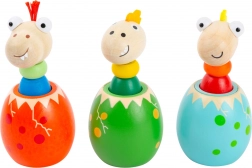 Jajko dinozaura z dźwiękiem Small Foot – drewniana zabawka dla najmłodszych
