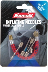 Zestaw metalowych igieł i końcówek do pompowania piłek