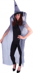 Czarodziejski płaszcz z kapeluszem dla dorosłych