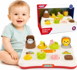 WOOPIE Baby edukacyjna zabawka Pop Up zwierzątka z zoo