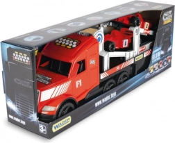 Magic Truck Sport Formuła 1 świecąca ciężarówka z przyczepą i 2 autami F1