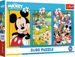 Puzzle 3x80 – drużyna MICKEY MOUSE od Trefl
