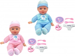 Laleczka niemowlę ze świnką i akcesoriami 41 cm
