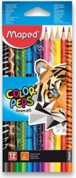 MAPED trójkątne kredki Color'Peps Animals 12 szt.