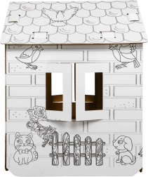 Kartnowy domek kartonowy do kolorowania XXL dla dzieci – Konie