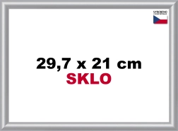 Plastowa ramka srebrna na A4