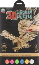 MOXY drewniane puzzle 3D do kolorowania – orzeł