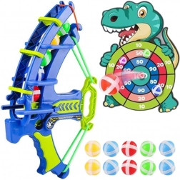 Wopie zabawny zestaw do rzutek z przyssawkami Dino 2w1