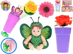 Laleczka Dzidziuś Babyblooms w doniczce z bransoletką, 12,5 cm