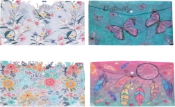Plastowa teczka na dokumenty z zatrzaskiem 35 × 25 cm – mix motywów