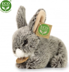Pluszowy królik ciemnoszary leżący 17 cm ECO friendly
