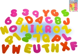 Piankowe litery i cyfry do wanny – edukacyjny zestaw 36 szt.
