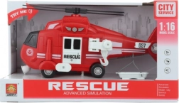 Strażacki helikopter na baterie ze światłem i dźwiękiem