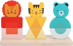 Petite Collage drewniane składane puzzle ze zwierzątkami