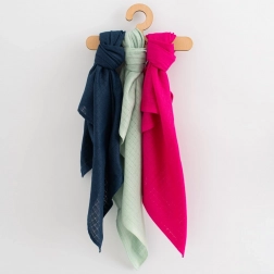 kolorowe pieluchy bawełniane New Baby 70 × 80 cm, 3 szt. – dla dziewczynki