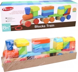 Drewniany pociąg do ciągnięcia