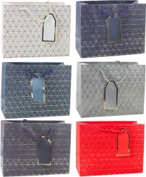 Torba prezentowa ze złotymi liniami