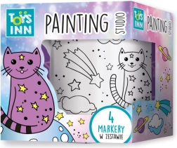 Ceramiczny kubek do kolorowania z motywem kota