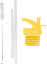 Zestaw zakrętki, szczoteczki i słomki do stalowej butelki Zwierzęcy przyjaciele