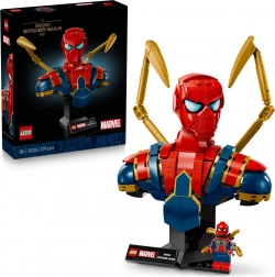 LEGO Marvel popiersie Iron Spider-Mana – kolekcjonerski model do ekspozycji