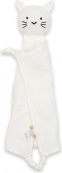 muślinowa przytulanka new baby kotek biała