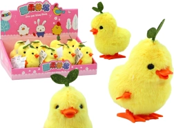 Żółte nakręcane kurczątko z listeczkiem