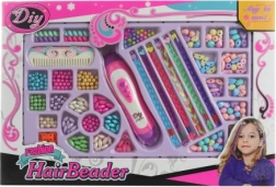 studio fryzur z elektryczną zaplatarką i koralikami dla dzieci