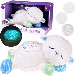 Projektorowa lampka maskotka owieczka miś gwiazdki kołysanki szum ZA4797