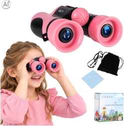 Dziecięca lornetka 8x21 z etui różowa