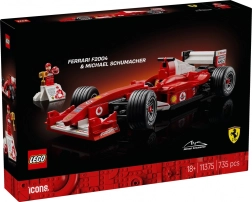 LEGO Icons Ferrari F2004 i Michael Schumacher – kolekcjonerski model F1