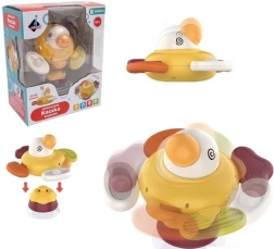 Interaktywna sensoryczna kaczuszka z przyssawką i gryzakiem