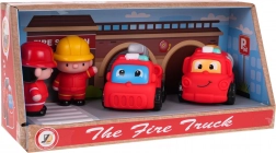 Zestaw strażaków z pojazdami dla dzieci