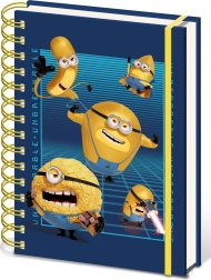 Notatnik spiralny A5 2024 z motywem Minionki