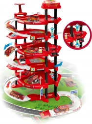 XXL Strażacki garaż – 5 poziomów + mata do zabawy, 82 elementy