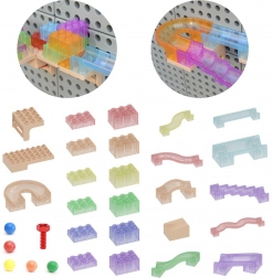 Konstrukcyjny zestaw Tor kulkowy Masterkidz STEM 120 elementów