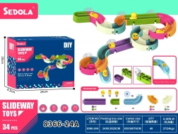 Przyssawkowy tor kulkowy do wanny, 34 elementy