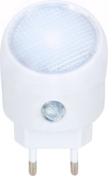 Nocne światło LED do gniazdka z czujnikiem zmierzchu, białe