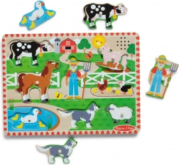Drewniane puzzle farma od Melissa & Doug