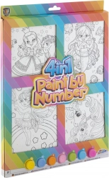 Malowanie po numerach 4w1 dla dziewczynek – kreatywny zestaw