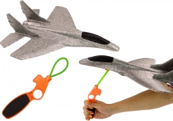 Styropianowy myśliwiec z wyrzutnią szary