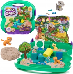 Kinetic Sand Diggin’ Dog Park przenośny zestaw z piaskiem i pieskami