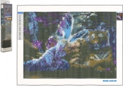 Malowanie diamentowe NORIMPEX – motylia wróżka 30 × 40 cm